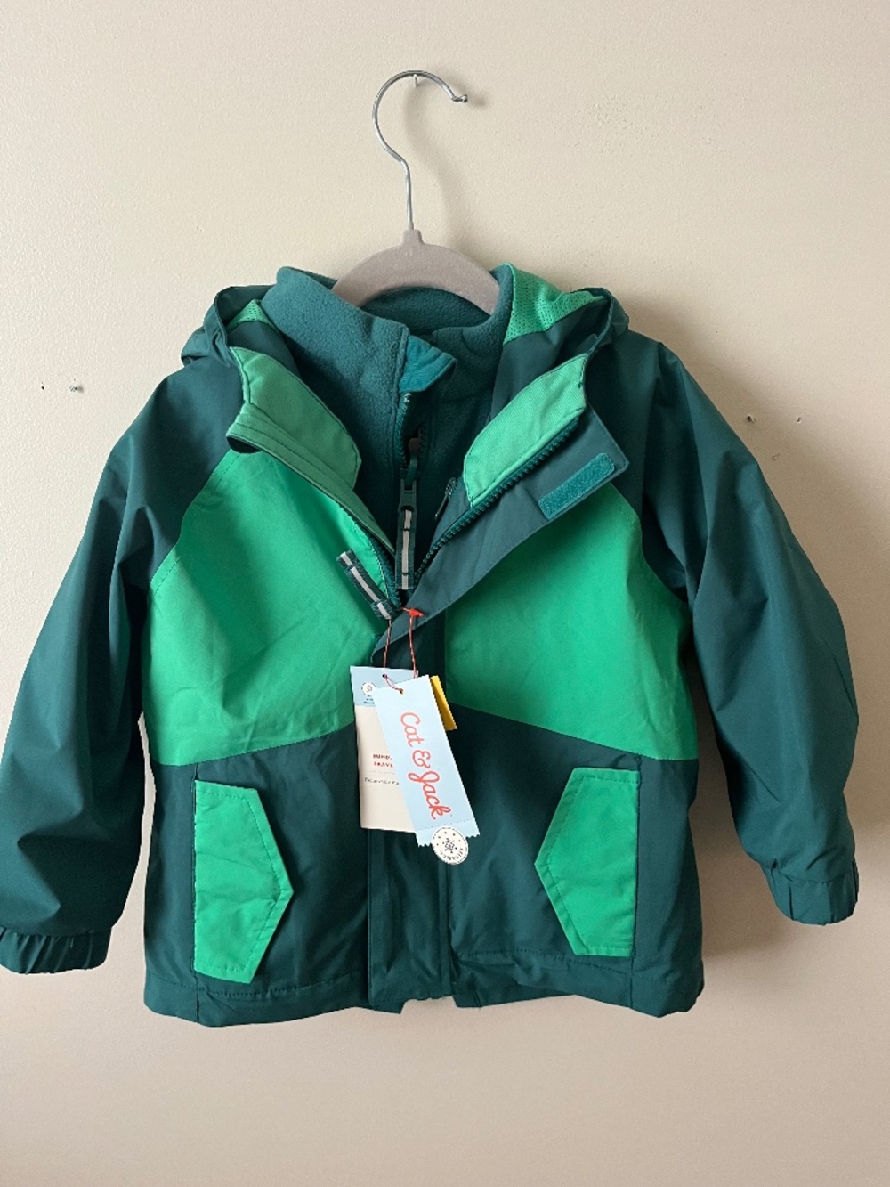 Cat & Jack 2-in-1 Green Toddler Jacket